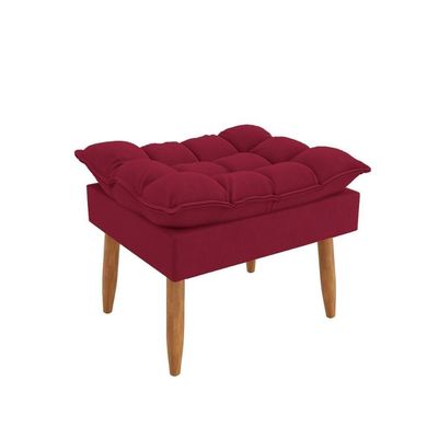 Kit 2 Poltronas + Namoradeira + Puff Opala Decorativa Balaqui Marsala