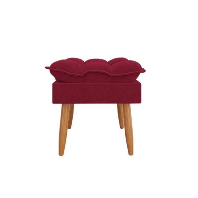 Kit 2 Poltronas + Namoradeira + Puff Opala Decorativa Balaqui Marsala