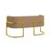 Sofá 2 Lugares Veludo Moderno Base Metal Gold Balaqui Capuccino