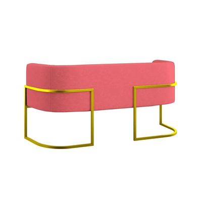 Sofá 2 Lugares Para Recepção Com Base Reforçada Balaqui Rosa