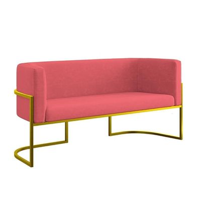 Sofá 2 Lugares Para Recepção Com Base Reforçada Balaqui Rosa