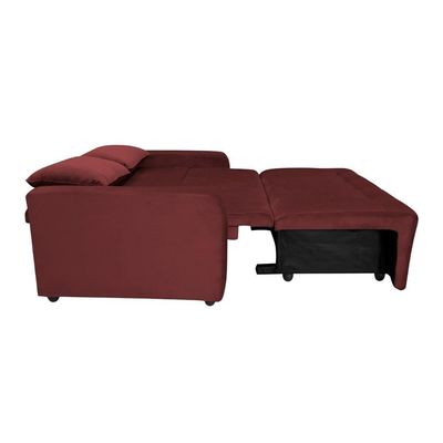Sofá Cama Para Sala De Estar Amora New Suede - Goiaba Goiaba