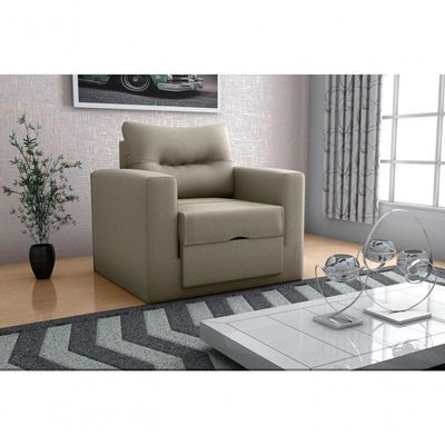 Sofá Cama Marissol 1 Lugar Suede Capuccino