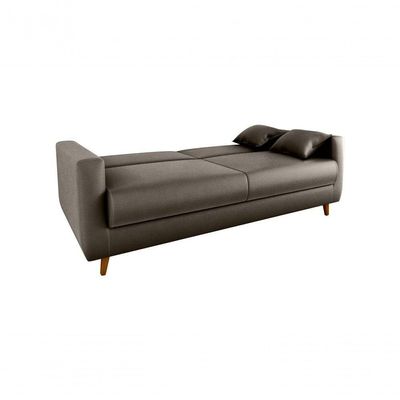 Sofá Cama Emília 2 Lugares 190cm Veludo Turkey Marrom Matrix