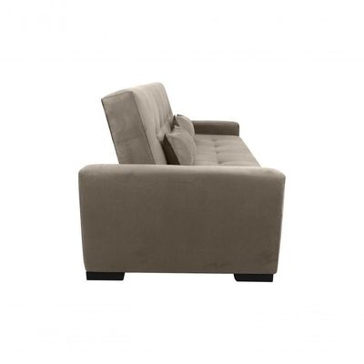 Sofá Cama Lavínia 3 Lugares Suede Bege Matrix