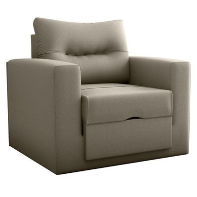 Sofá Cama 1 Lugar Cork Suede Cappuccino