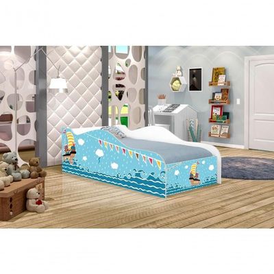 Mini Cama Fun Ursinhos Pirata Infantil Com Colchão
