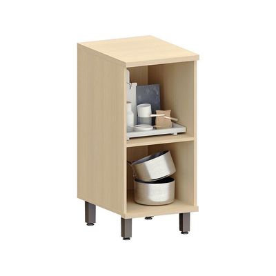 Balcão De Cozinha 100% Mdf 1 Pt 40cm Aura Luciane Móveis Carvalho/cinza Cristal
