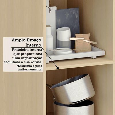 Balcão De Cozinha 100% Mdf 1 Pt 40cm Aura Luciane Móveis Carvalho/cinza Cristal