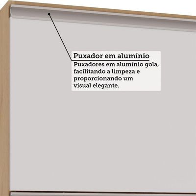 Balcão De Cozinha Sem Tampo 1 Porta E 1 Gavetão 100cm Lucian Andorra/branco