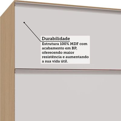 Balcão De Cozinha Sem Tampo 1 Porta E 1 Gavetão 100cm Lucian Andorra/branco
