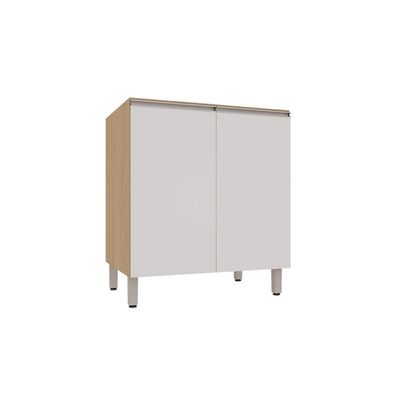 Balcão De Cozinha Sem Tampo 2 Portas 80cm Luciane Essenza Mó Andorra/branco