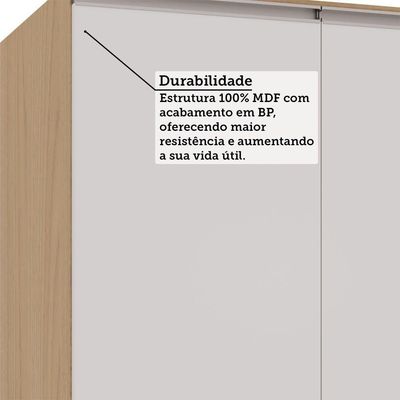 Balcão De Cozinha Sem Tampo 2 Portas 80cm Luciane Essenza Mó Andorra/branco