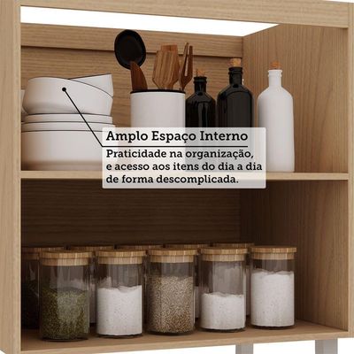 Balcão De Cozinha Sem Tampo 2 Portas 80cm Luciane Essenza Mó Andorra/branco