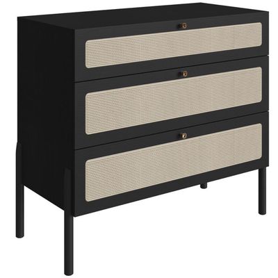 Cômoda Com Pés Em Madeira Oslo - Nero