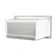 Caixa De Correio Carta F Inox Polido Brilhante Espelhado C Tarja Preta 23 Cm Profundidade
