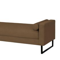 Recamier Berlim Base Metal 1,20m Suede Marrom - Inova Decorações