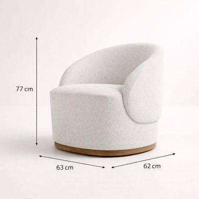 Kit 2 Poltronas Decorativa Premium Orgânica Para Recepção E Clinicas Em Bouclê Italiano Off White