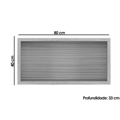 Armário Aéreo Cozinha Modulado Syrah Geladeira C/ 1 Porta Basculante 80cm Amendoa/grafite - Ronipa