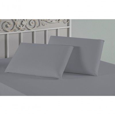 Fronha Nobre 1 Peça 50cm X 70cm Malha 100% Algodão - Cinza