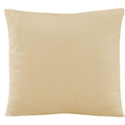 Capa De Almofada Decorativa Zion Suede 1 Peça 45cm X 45cm 100% Poliéster - Bege