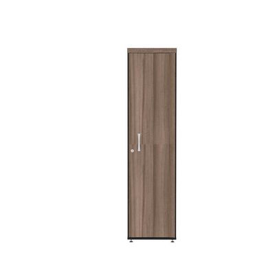 Torre Nicho Com 4 Prateleiras E Uma Porta Pivotante Pe40 Preto-walnut
