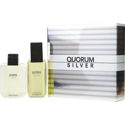 Perfume Masculino Antonio Puig Quorum Silver Edt Spray 100 Ml & Pós-barba