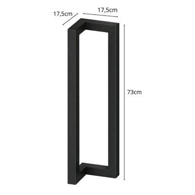 Pé de Mesa de Jantar Industrial 17,5x17,5x73cm Aço Carbono Preto Ambiente Interno Evidence