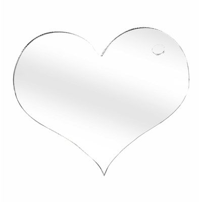 Traceease Ornamento Acrílico Transparente em Forma de Coração 3,8 cm com Furo para Chaveiros e Projetos DIY, Pacote com 25, 3 mm - GH Transparente