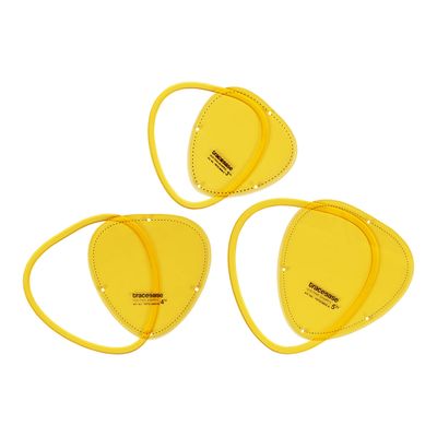 Conjunto de 3 Moldes/Estênceis para Acolchoamento (7,6/10,2/12,7 cm) Faça Você Mesmo Costura Patchwork VD - Traceease Amarelo