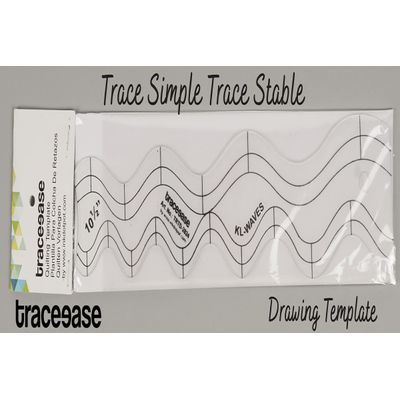 Molde de Ondas de Borda para Quilting/Aplicação 1 Peça 26,7 cm Estêncil DIY para Costura, Colcha e Patchwork Espessura 1,6 mm - Traceease Amarelo