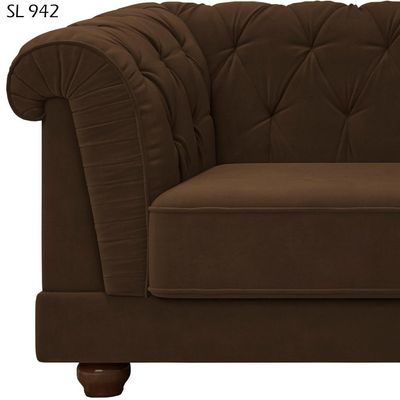 Sofa 3 Lugares 220 Cm Ponteio Veludo Sl 942 Moll Sl 942