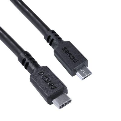 Cabo Para Celular Smartphones Usb Tipo C Para Micro Usb 2.0 1 Metro Preto - Pucmp-1