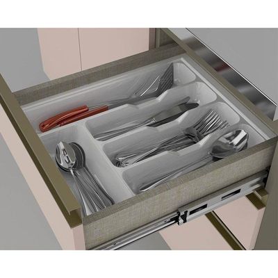 Kit Cozinha Modulada Connect 13 Módulos MDF 71,5CM Bege com Balcão Armário Aéreo Paneleiro Multiuso