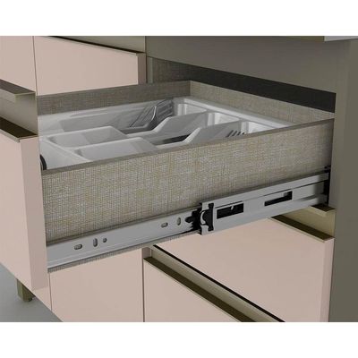 Kit Cozinha Modulada Connect 13 Módulos MDF 71,5CM Bege com Balcão Armário Aéreo Paneleiro Multiuso