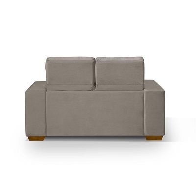Sofá 2 Lugares 150cm Com Molas, Retrátil E Reclinável Bege