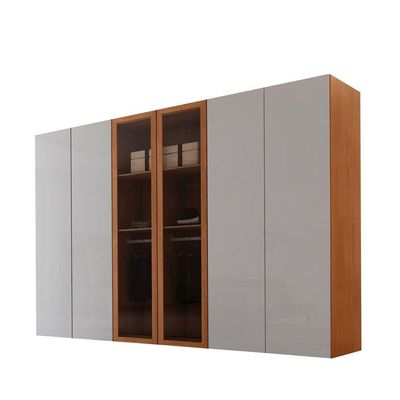 Guarda Roupa Casal Coliseu Gold Mdf Moderna Mobília Naturalle-off White Sem Pés