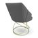 Kit 6 Poltronas Luxo Alana Linho Base Luxo Dourado - Pallazio Cor Grafite