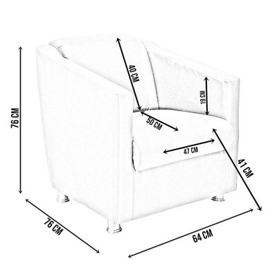 Kit Namoradeira Decorativa + 4 Poltronas Para Sala Manicure Recepção Consultório Mila Suede