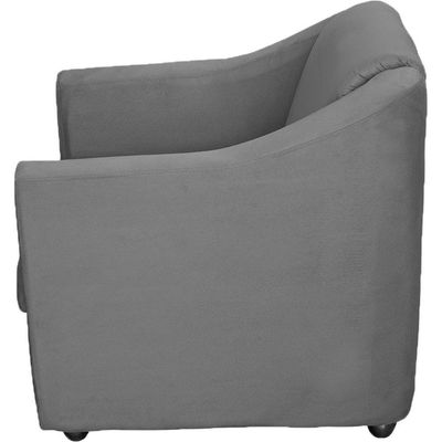 Kit Namoradeira Decorativa + 4 Poltronas Para Sala Manicure Recepção Consultório Mila Suede