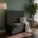 Canto Alemão Recamier Bau + Painel Madri 160cm Linho Preto - Inova Decor