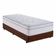 Cama Box Solteiro 88 Sintético Marrom Com Colchão Toronto Molas Ensacadas Branco D33 32cm