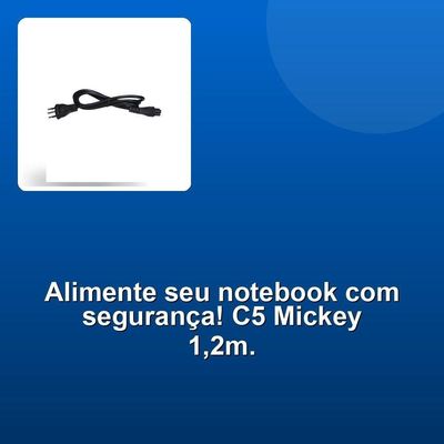 Cabo Força Notebook Mickey 1,2m C5 - 10 Un