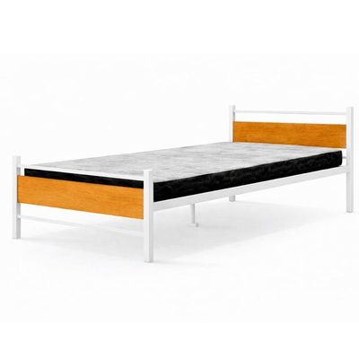 Cama Juvenil Solteiro Lilly Com Colchão Solteiro 88cm Klm Branco/canela