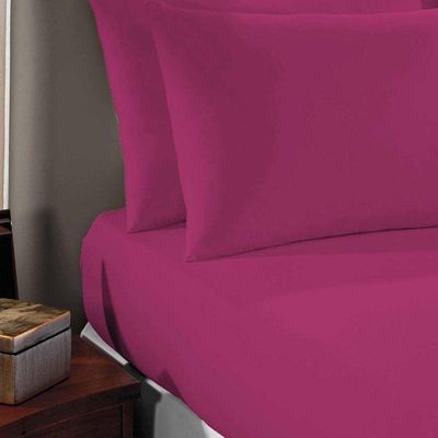 Lençol Casal Queen Liverpool Com Elástico Avulso 1 Peça Tecido Malha Fio 30/1 Penteado 100% Algodão - Violeta