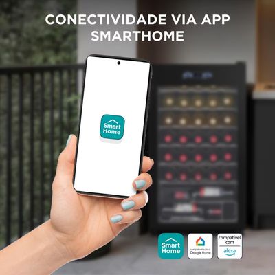 Adega 34 Garrafas MDRW150FGGGL3 Porta de Vidro Painel Touch Midea Preto / Bivolt