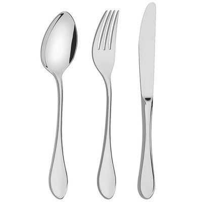 Faqueiro Tramontina Italy Aço Inox C- Facas De Mesa Forjadas 6mm Acab. Alto Brilho 24 Peças 66932007