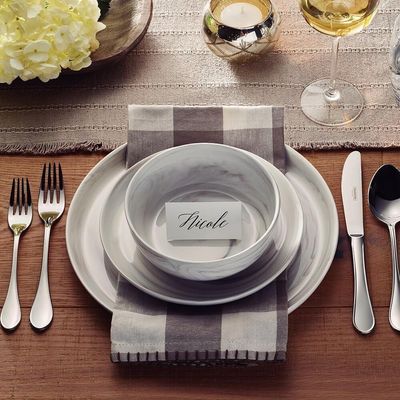 Faqueiro Tramontina Italy Aço Inox C- Facas De Mesa Forjadas 6mm Acab. Alto Brilho 24 Peças 66932007