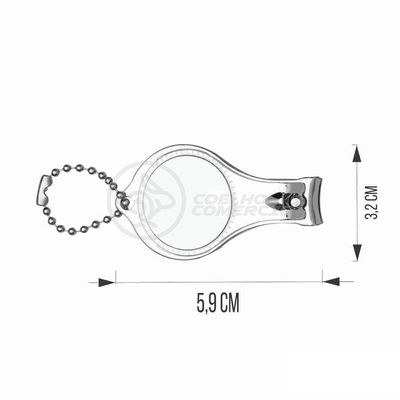 Kit 10 Cortador De Unha Com Lixa Pé Mão Aço Inox Abridor De Garrafa Chaveiro 3 Em 1 Atacado Redondo