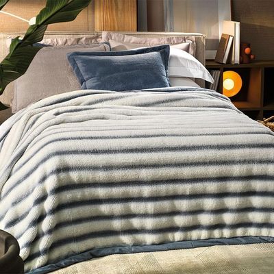 Cobertor Queen Ocean Altenburg Blend Azul Balneário